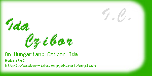 ida czibor business card